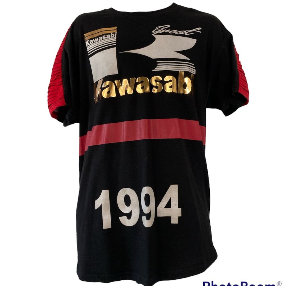 Bleecker & Mercer Men's Black Gold Foil Kawasabi Letters 1994 T-Shirt Size: XL